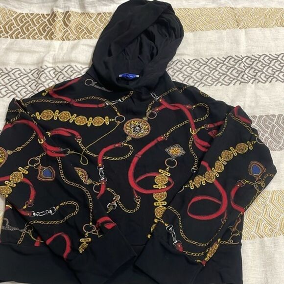 (N3) Zara chain print hoodie size S - Picture 4 of 8